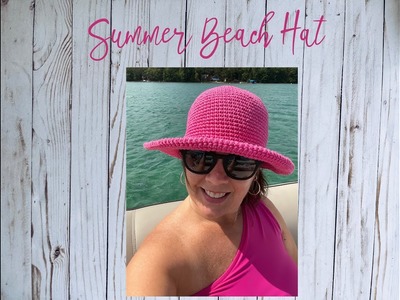 How to crochet a Summer Beach Hat, Crochet sun hat, fedora