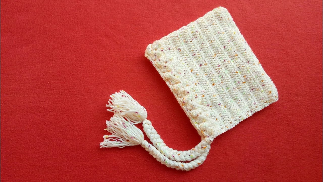 How to crochet an easy baby hood with crocodile stitch border. easy beginner crochet hood pattern