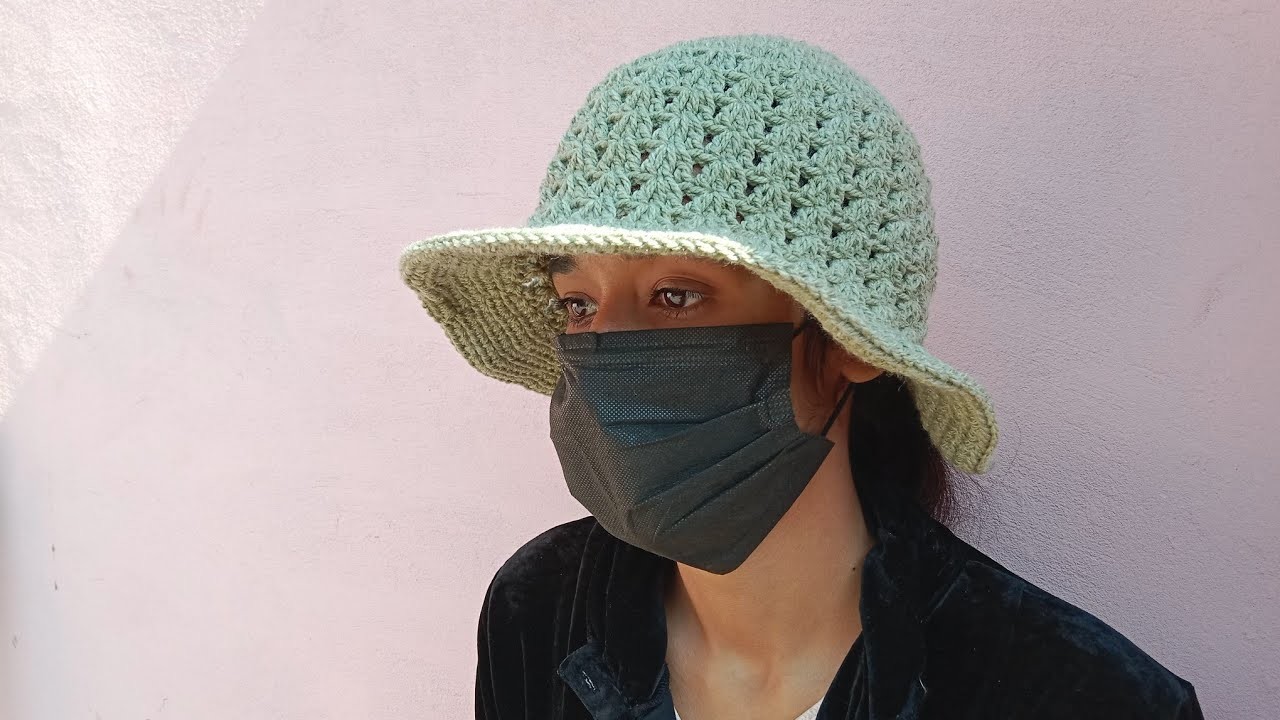 How to crochet an easy bucket hat sun hat pattern for beginners