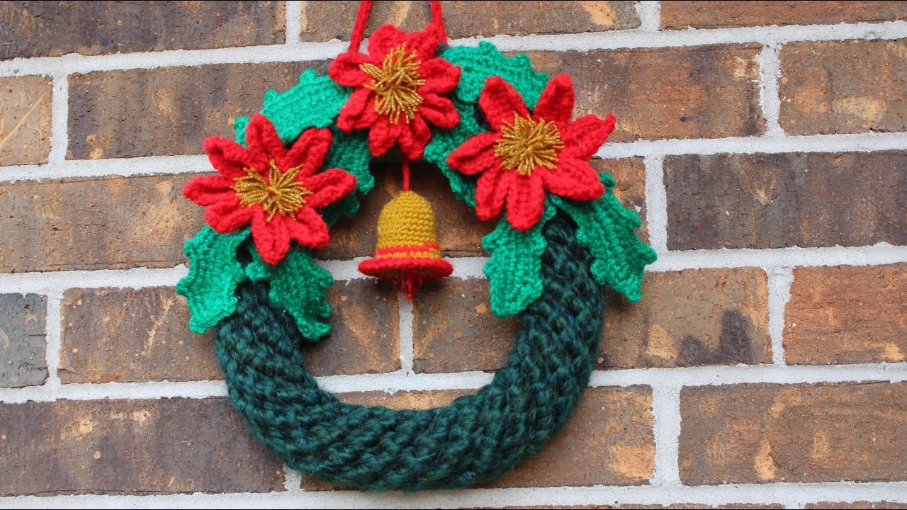 How to Crochet and Decorate   Wreath Idea step by step with skills