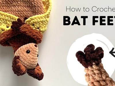 How to Crochet Bat Hands & Feet Without Sewing (Easy Beginner No Sew Technique) · Amigurumi Pattern