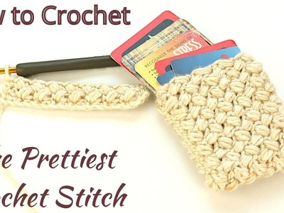 How to Crochet Bean Stitch Tutorial for Beginners| Super Easy Crochet Cardholder