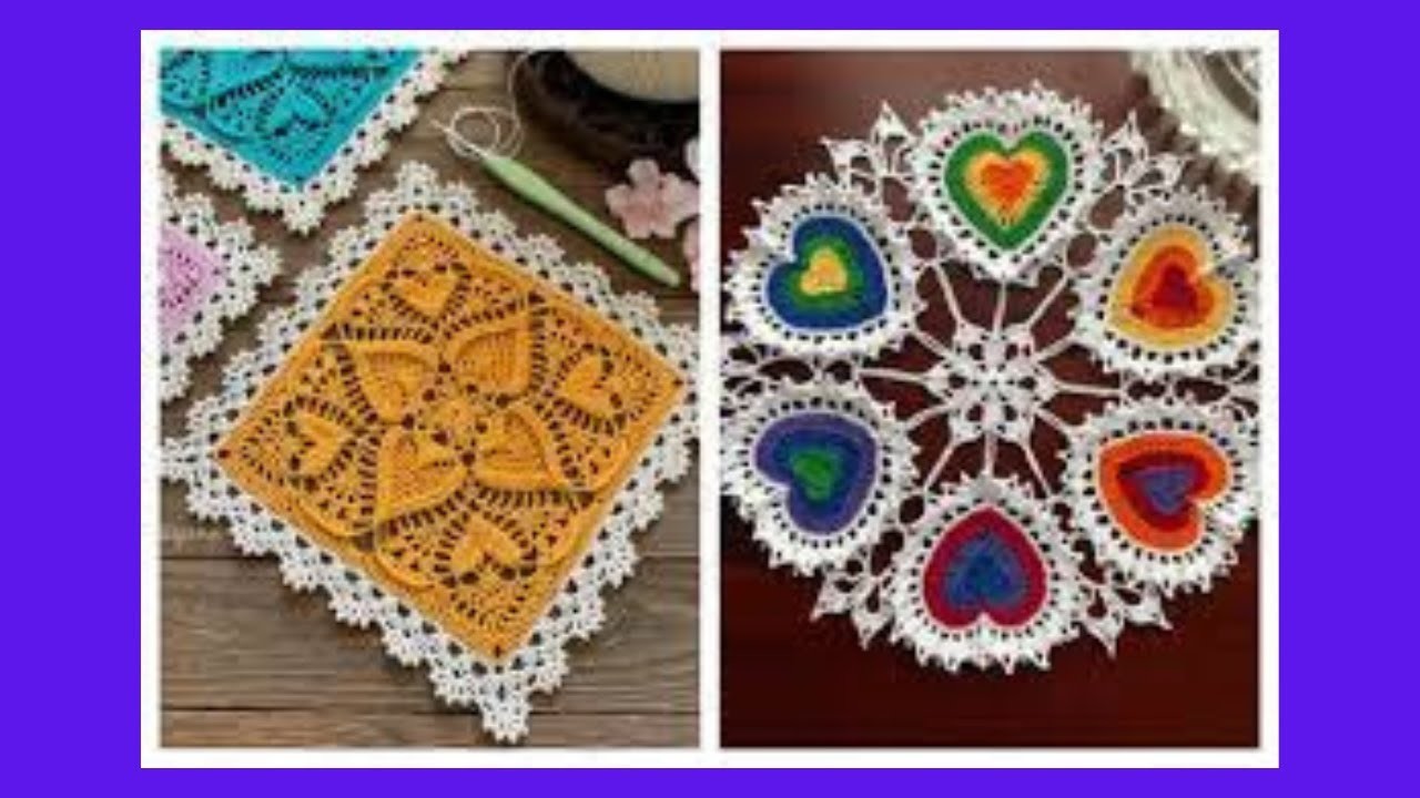 How to Crochet Heart doily. Easy valentine heart doily for beginners #crochet #craft #doily