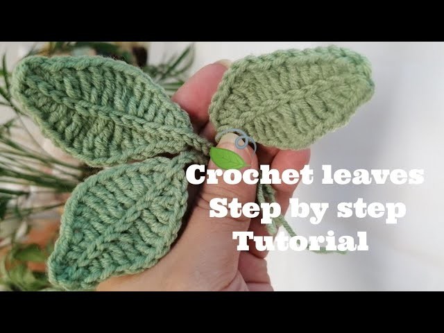 How to crochet leaf pattern easy tutorial for beginners
