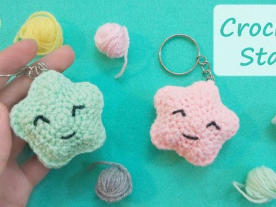 How to Crochet Star Keychain| Beginners Crochet Tutorials | Lemon Crochet