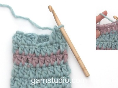 How to crochet stripes in the round