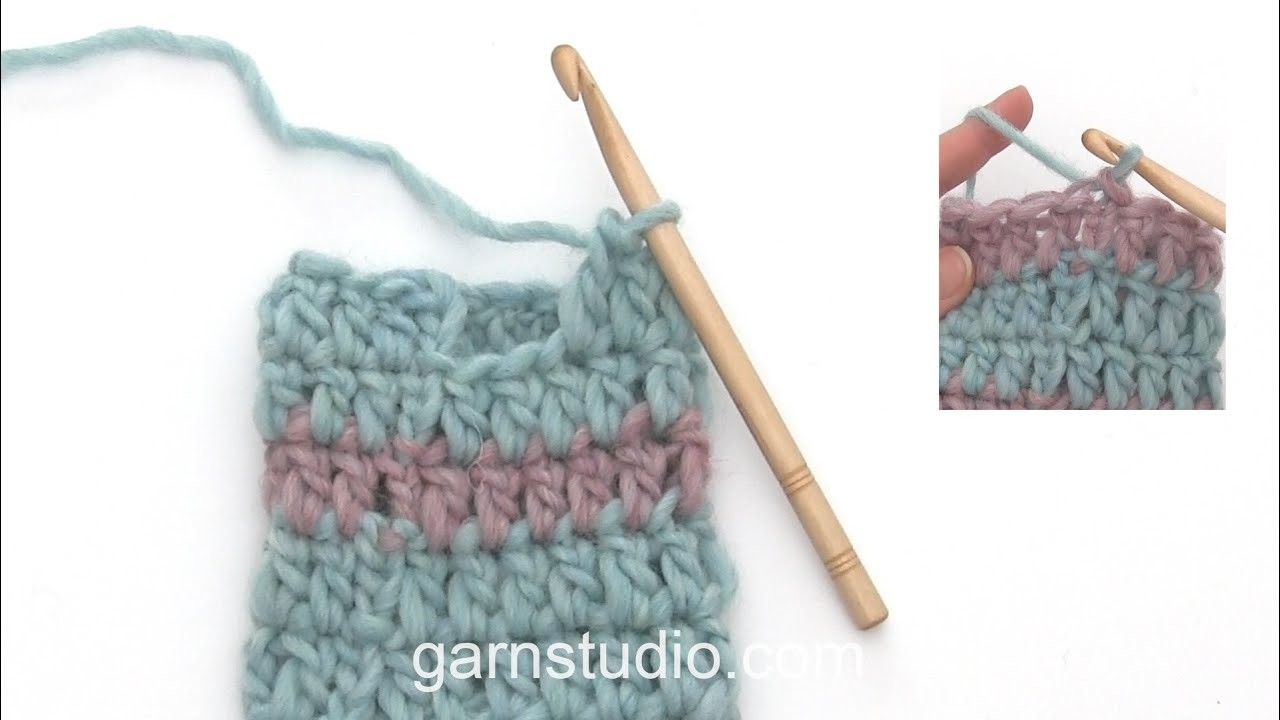 How to crochet stripes in the round