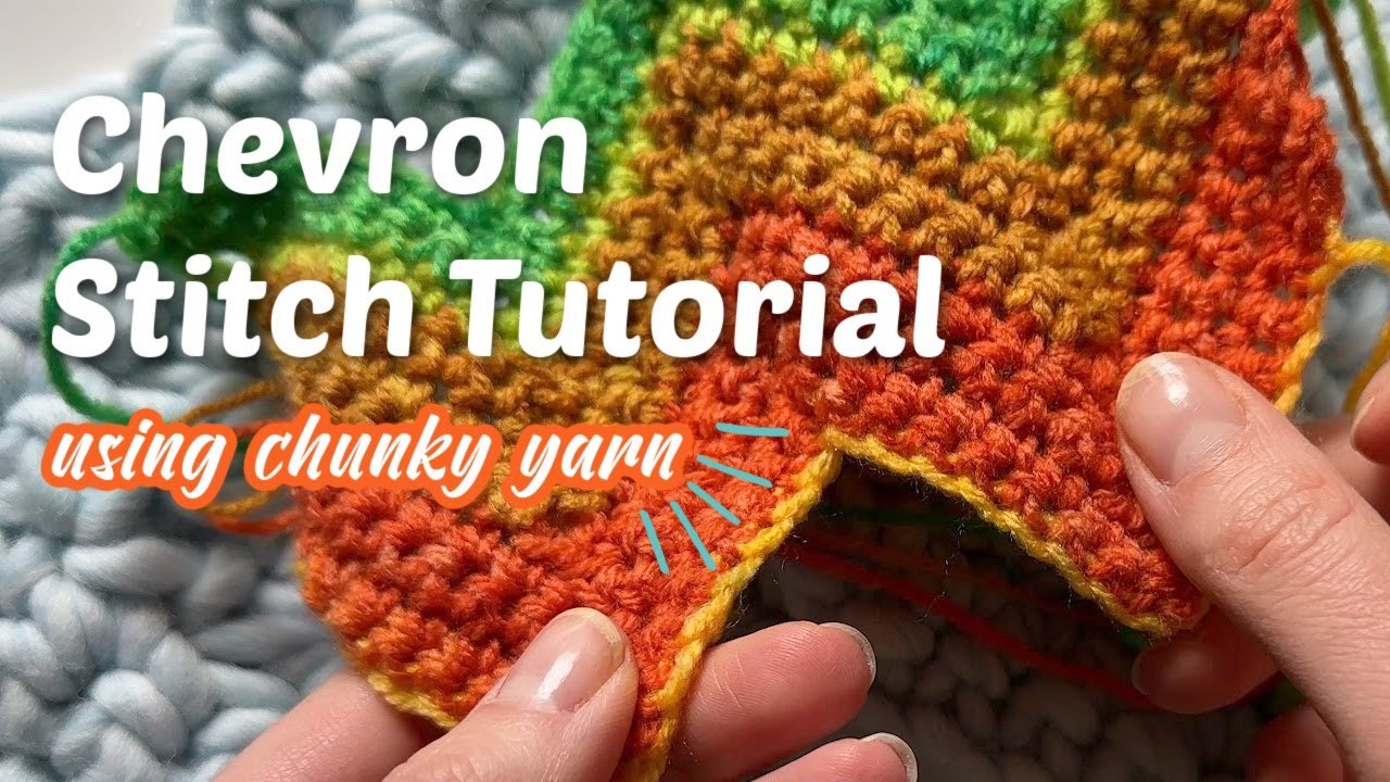 How to Crochet the Chevron Stitch | Using BIG YARN