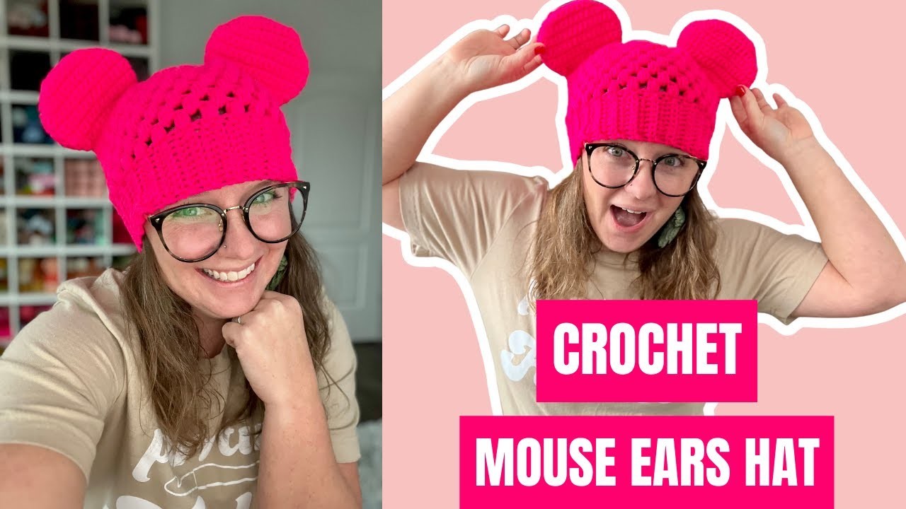 How to Make an Adorable Crochet Mouse Ears Beanie ???? Free Crochet Pattern