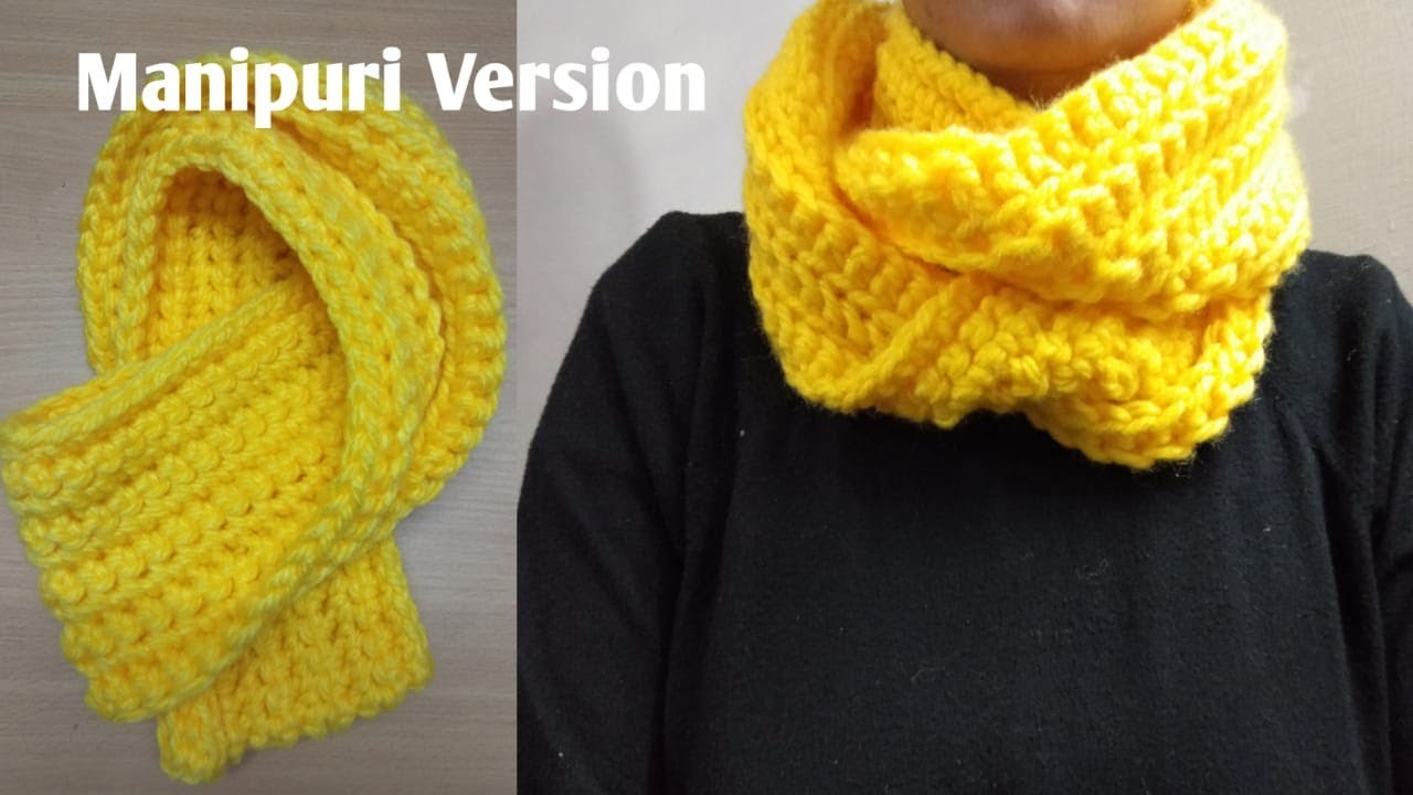 SCARF Kamdouna Longani Yamna Laina tutorial. How to crochet Scarf for beginners step by step