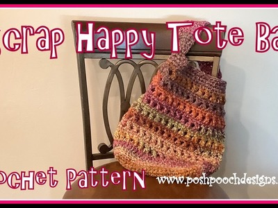 Scrap Happy Tote Bag Crochet Pattern #crochet #crochetvideo