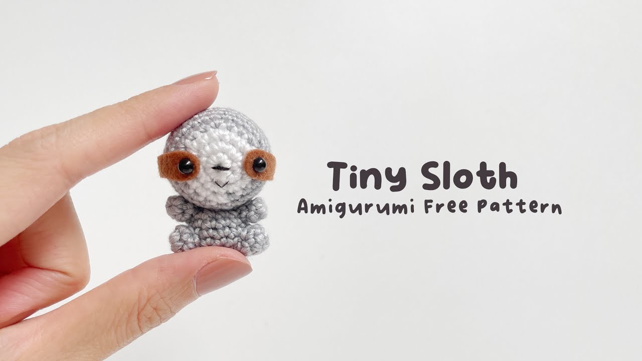 Tiny Sloth Amigurumi Crochet Tutorial | Step by Step | FREE PATTERN