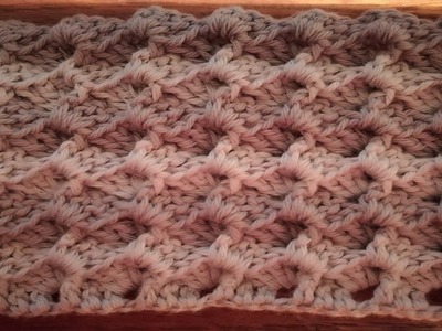 Waves stitch  - reversible crochet stitch tutorial