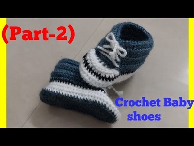 Waw crochet baby shoes. Crochet baby booties.  baby socks. How to crochet baby socks (part-2)