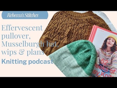 All the knitting, Effervescent Pullover, Musselburgh, Sophie shawl, Pisama hat, Stockholm sweater.