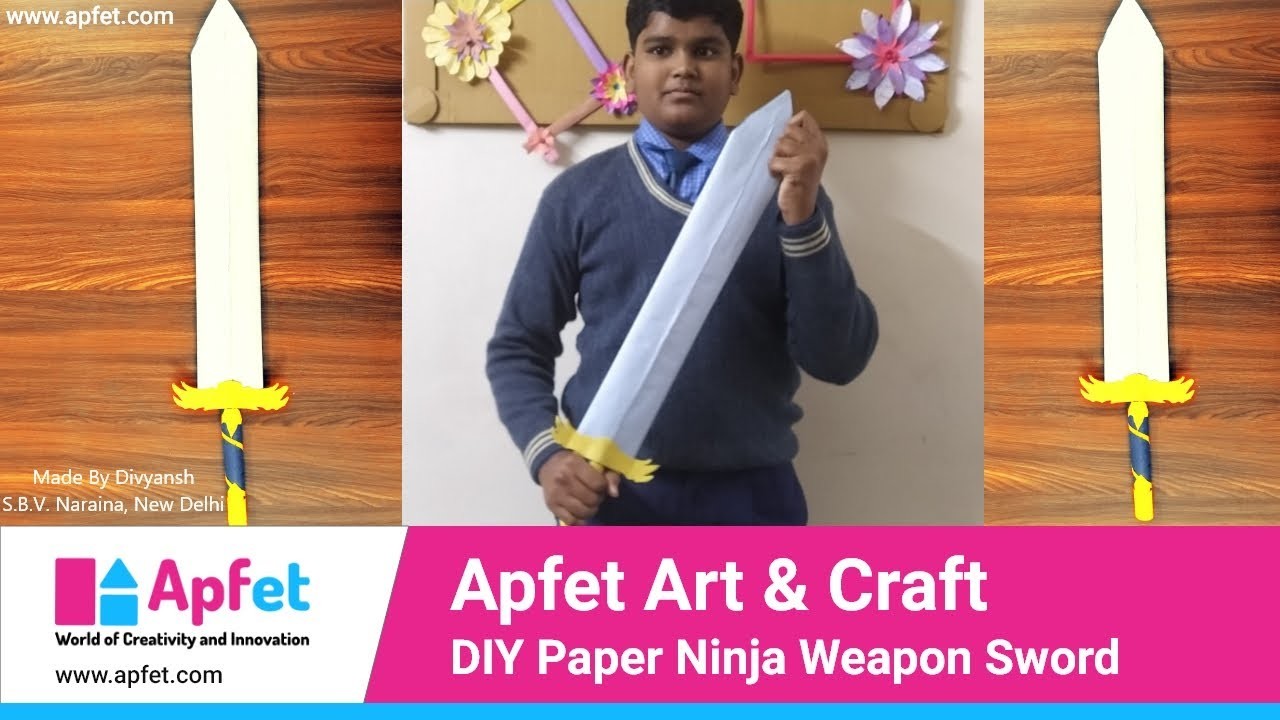 Apfet Art & Craft - DIY Paper Ninja Weapon Sword