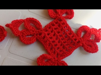Crochet flower pattern.cok koly tig isi . knitting champion
