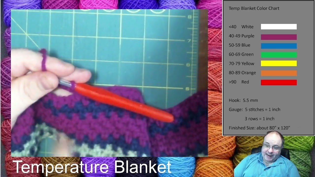 Crochet Lesson - Temperature Blanket Part V