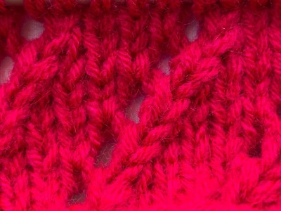 Diagonal Lace Stitch Knitting Pattern