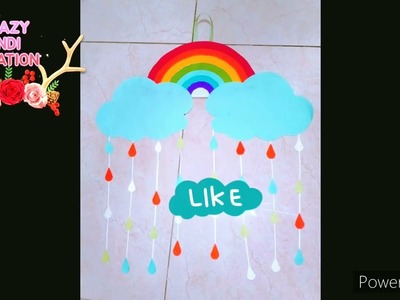 DIY- EASY RAINBOW WALL HANGING WITH PAPER.PAPER CRAFT