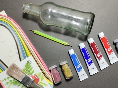 DIY Glass Bottle Decoration Ideas. Best out of waste - Waste material craft ideas.Home Decor Ideas