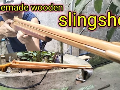 DIY: homemade slingshot wooden slingshot,