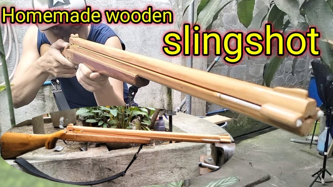 DIY: homemade slingshot wooden slingshot,