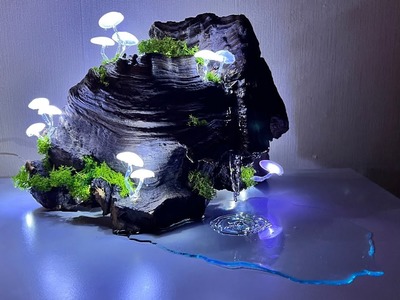 DIY Magic Mushrooms Lamp -  Resin Art