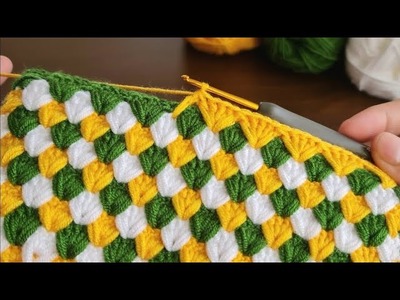 Easy Crochet Baby Blanket Knitting  For Beginners.  Çok Kolay Tığ İşi Battaniye Örgü Modeli. 