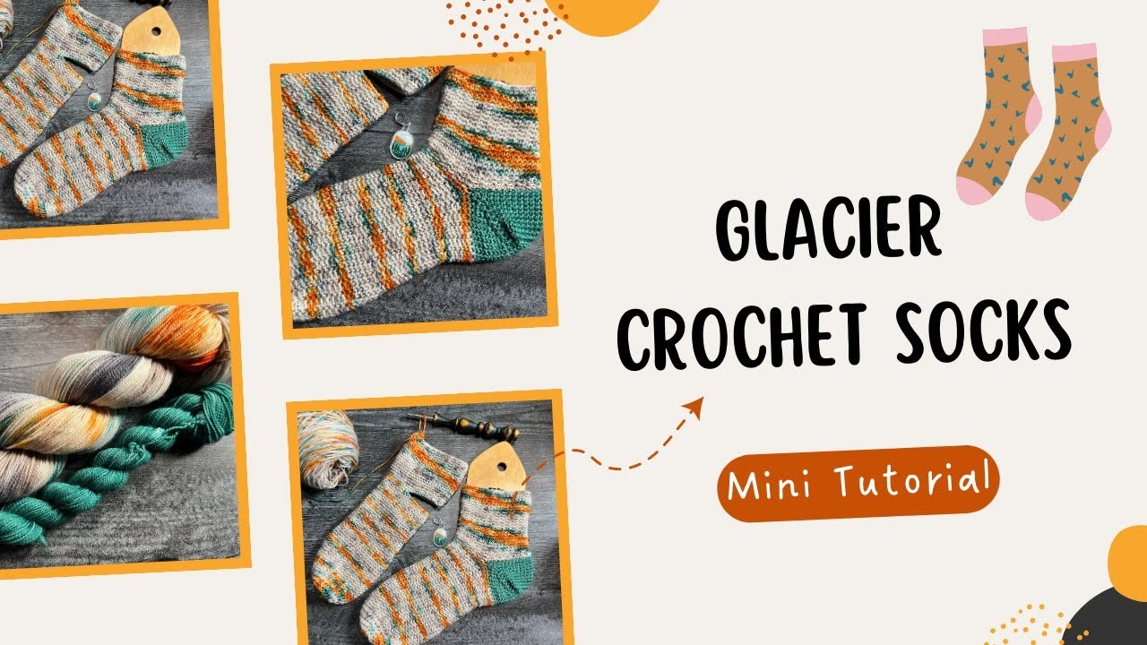 Glacier Crochet Socks Mini Tutorial | Hooked on Socks Subscription Box