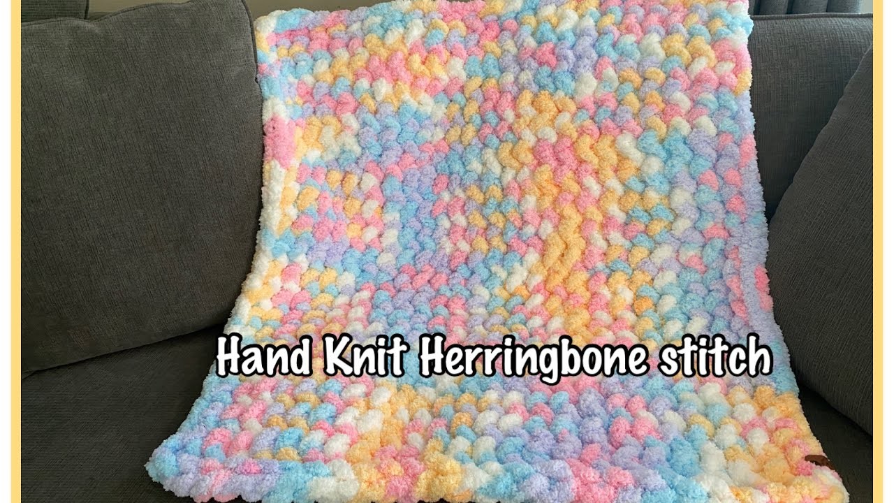 Hand Knit Herringbone Stitch