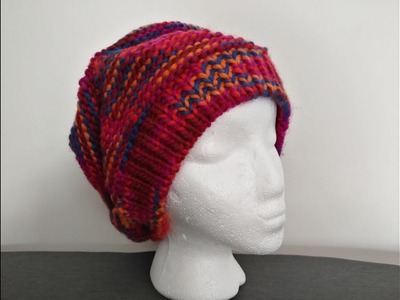 How to knit a hat, free pattern. Comment tricoter un bonnet, patron gratuit