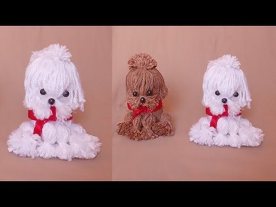 How to make a cute yarn Dog - Idées -Diy faticraft