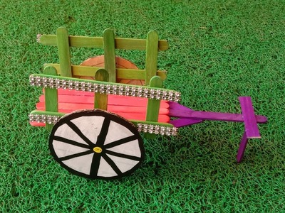 How to make DIY Bullock Cart in pop stick kids craft  | Pongal craft ideas | #shorts #artandcraft
