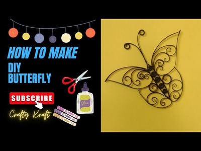 How to make diy butterfly from newspaper#diy #craft
