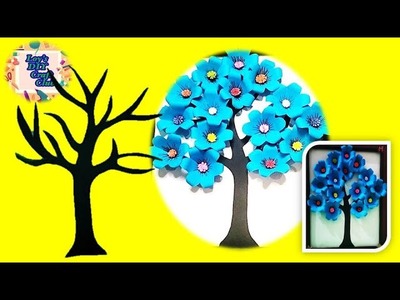 How to Make DIY Wall Hanging Flower Frame |Paper Flower Wall Decor | DIY Flower Frame