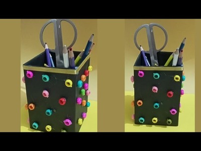 How to Make Pen Holder from waste material# DIY