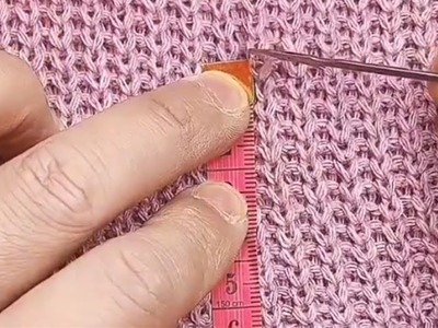 How to Shorten the Sleeves of Knitted Sweater Without Traces If They Are too Long(Brioche Stitch)