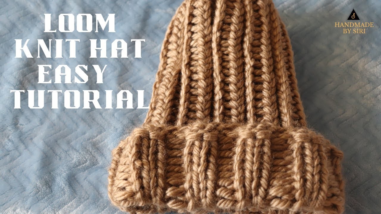 LOOM KNIT HAT TUTORIAL [RIB STITCH]