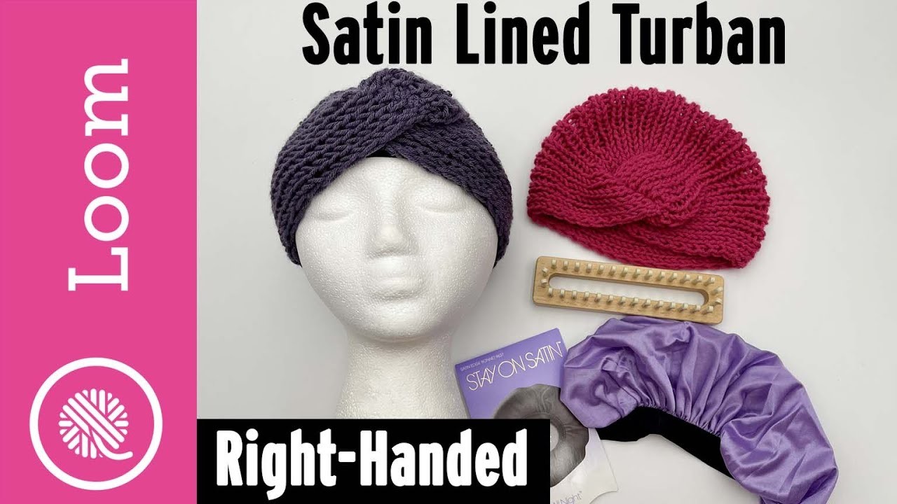 Loom Knit Satin Lined Turban (Protect your curls!)