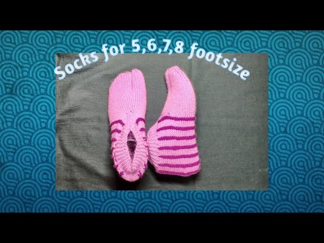 Socks Knitting for Size 5,6,7,8 #socksknitting #knitting #