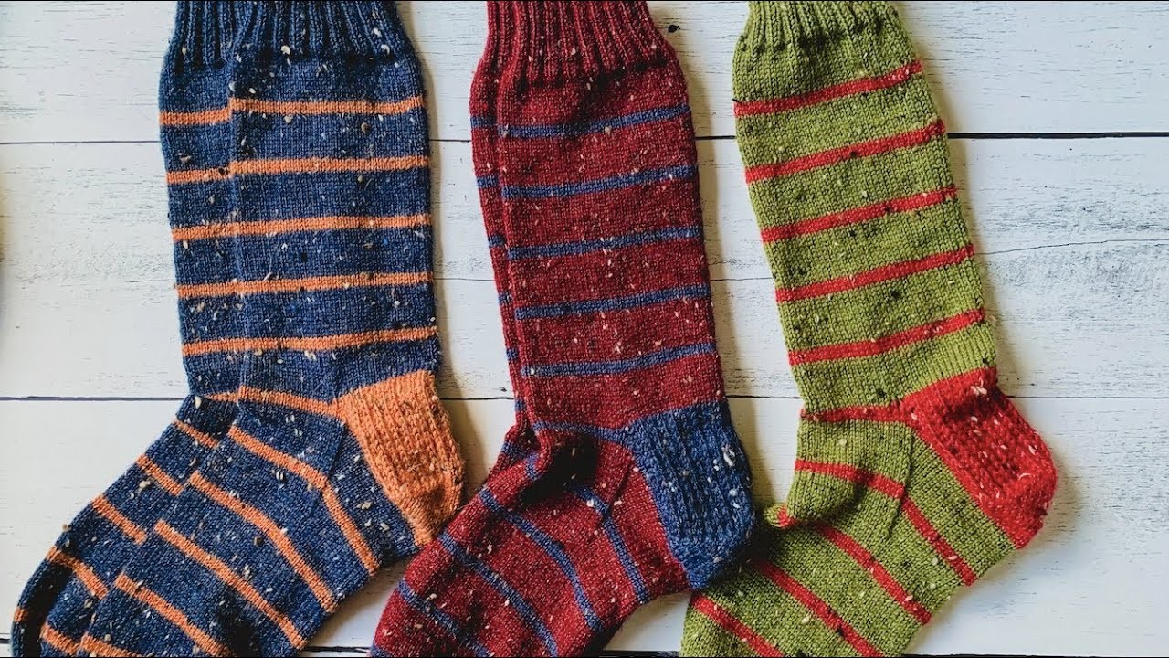 Starting the Heel Flap of Knitter's Academia Socks
