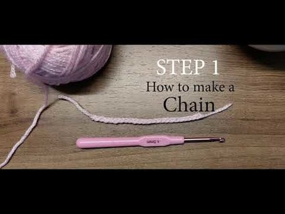 Step 1 - How to make a chain. Crochet Hindi tutorial. Crochet seekhe.