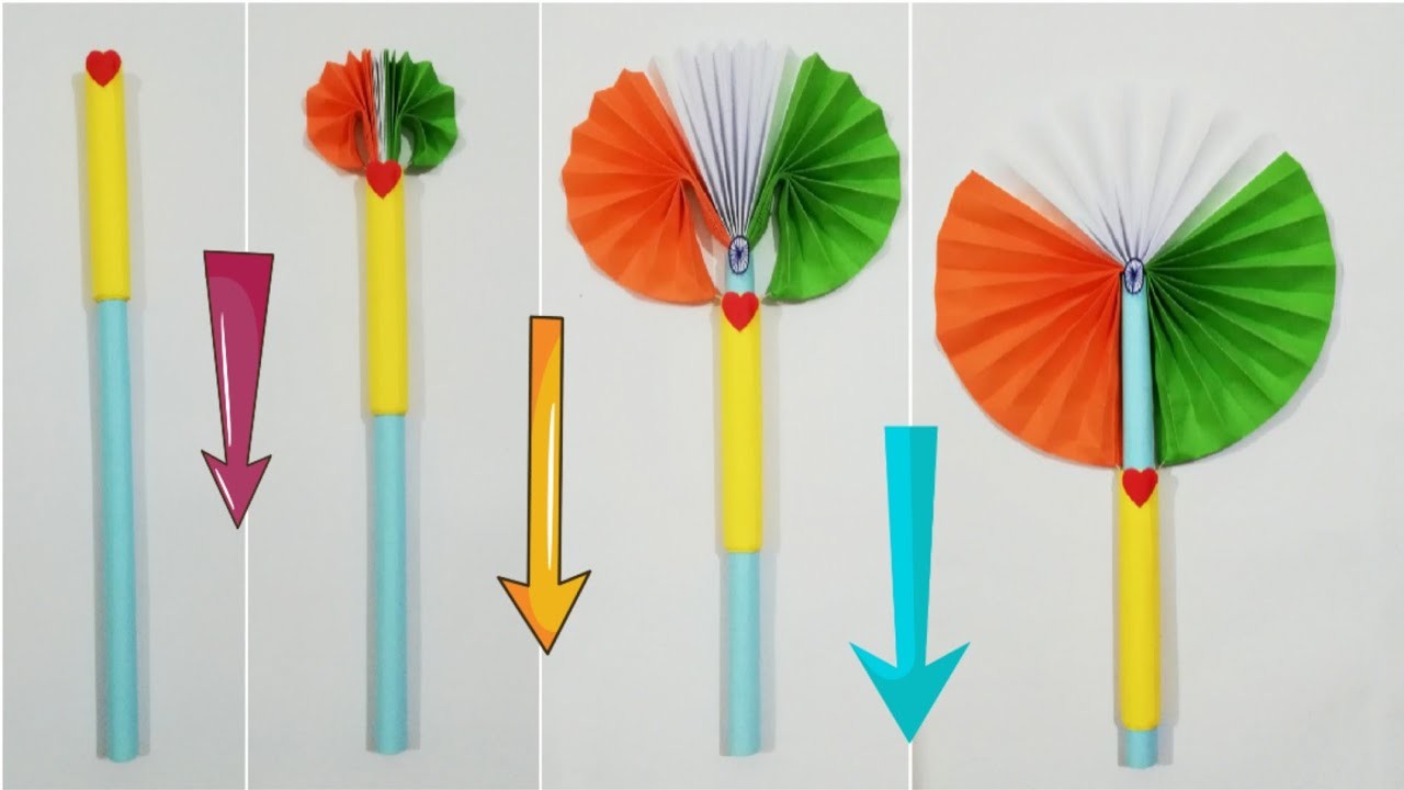 Tri color Craft ideas | Magic hand fan | Republic day craft ideas | Indian Republic day