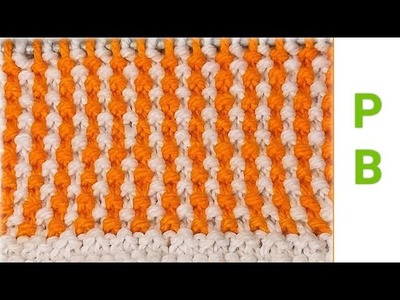 VERY EASY AND BEAUTIFUL DOUBLE COLOUR KNITTING DESIGN FOR ALL PROJECT