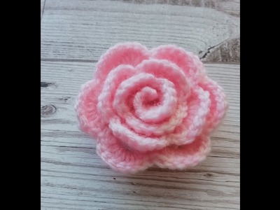 Very easy Crochet Rose Flower tutorial for Beginners