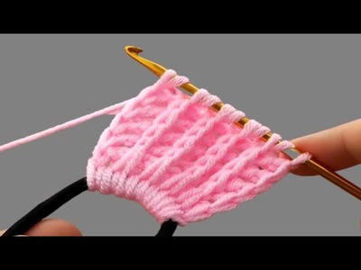 Very Easy Crochet Tunisian Hair band Making || Baby Hair band tutorial