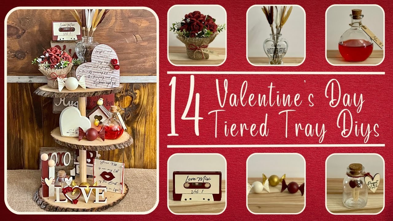 14 Quick & Easy Valentine's Day Tiered Tray Minis | Crafted By Corie Minis Challenge