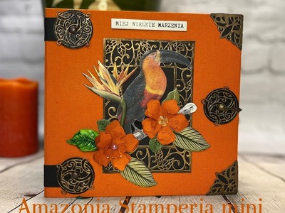 Amazonia Handmade, minialbum pop up, scrapbooking. Stamperia Amazonia