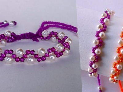 Beautiful and easy bracelet making with beads || How to make beads bracelet || Handmade bracelet